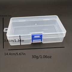 Transparent Plastic Lock Box Desktop Storage Portable Accessories Jewelry