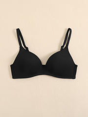 Glossy Triangle Cup Everyday Bra High Support Lingerie