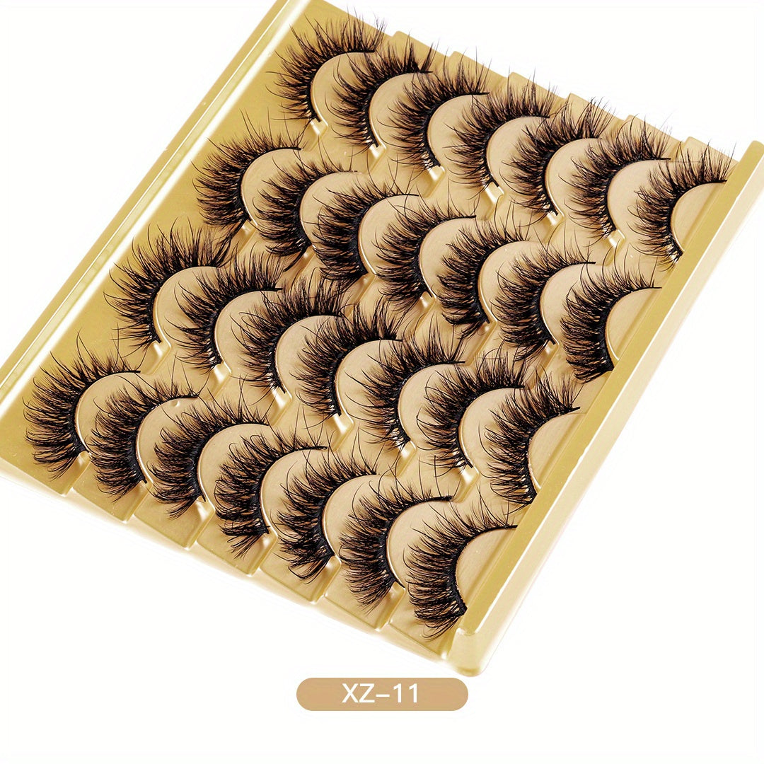 14 Pairs Curling False Eyelashes 8D Three-dimensional Fairy Style