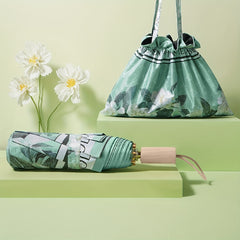 Floral Double Layer Sunshade Umbrella UV Protection Rain Or Shine Dual Use