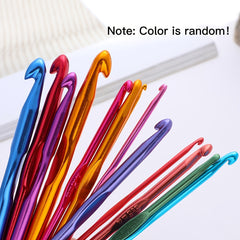 12pcs Aluminum Crochet Hooks Knitting Supplies