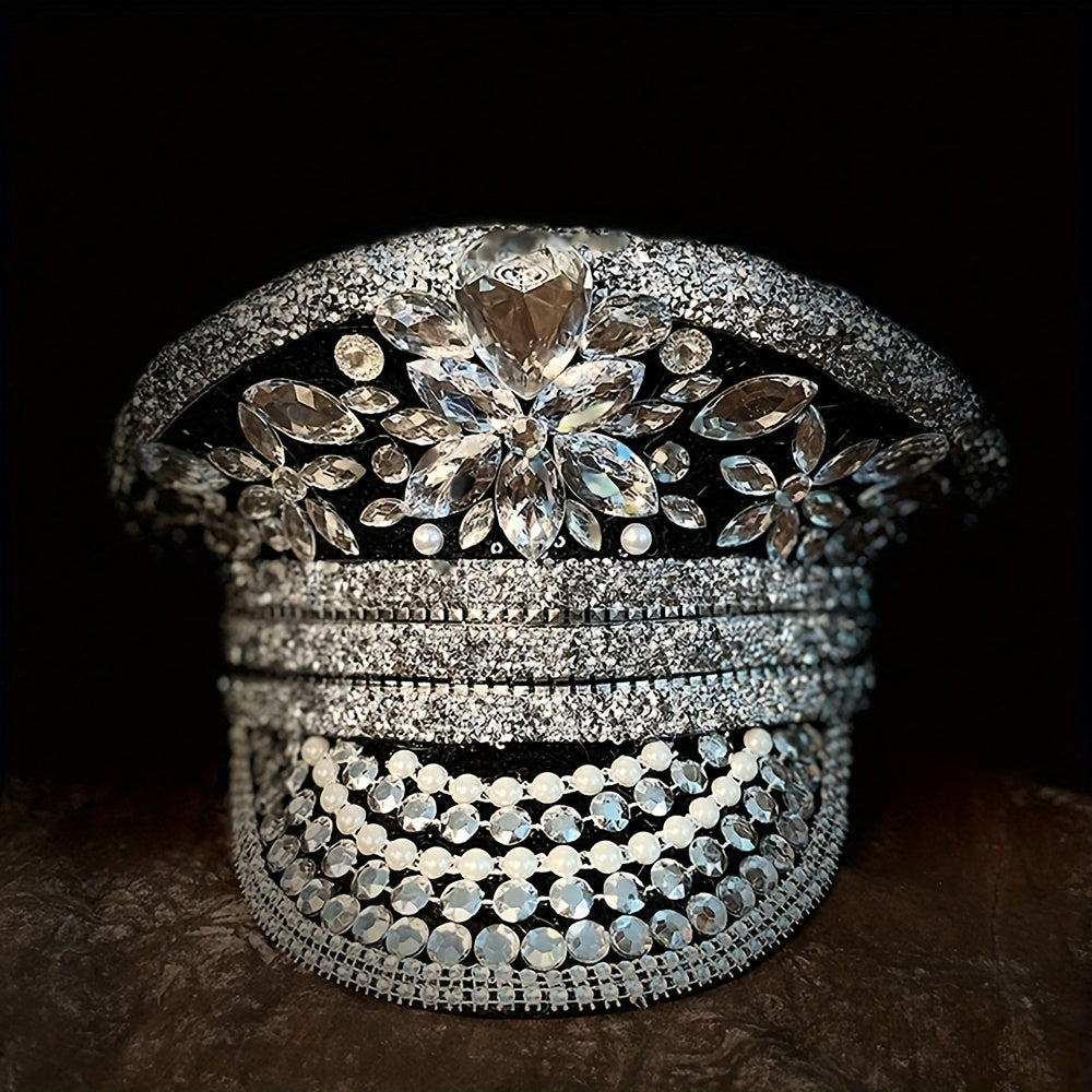Crystal Bride Captain Hat Military Cap Hen Do Hat