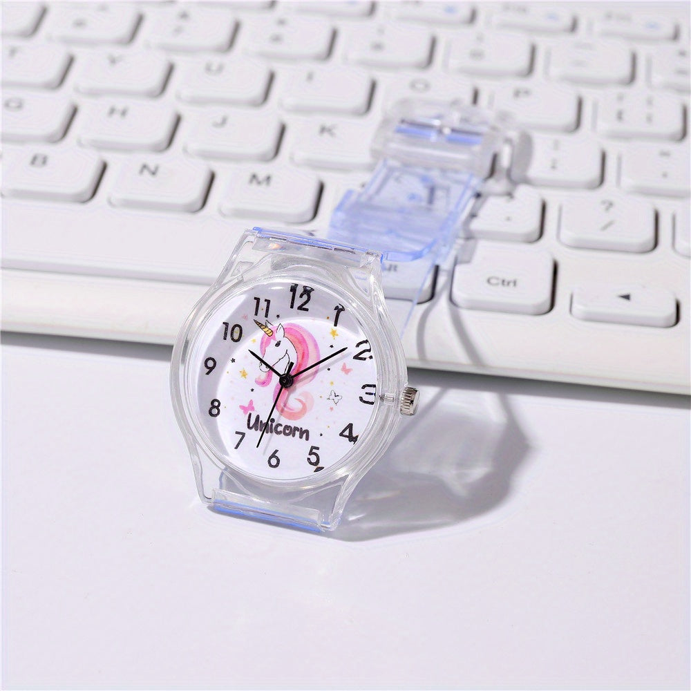 Cute Unicorn Plastic Strap Kids Watch