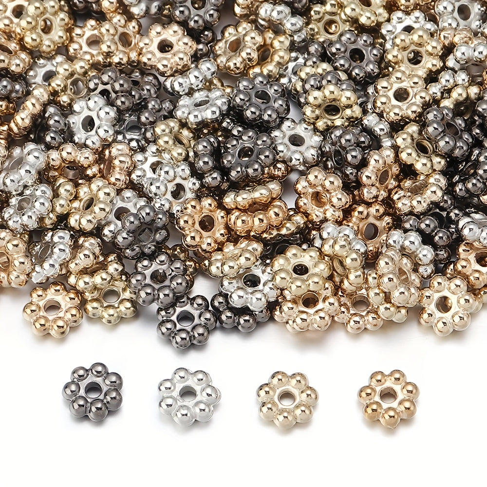 500pcs Snowflake Flake Spacer Loose Beads DIY Bracelet Necklace Beaded Jewelry