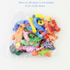 Colorful Cartoon Alphabet Magnetic Letters Wooden Fiber Board