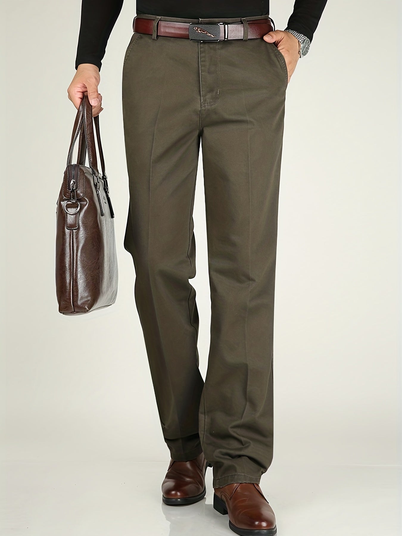 Men's Formal Solid Dress Pants Spring Fall Business