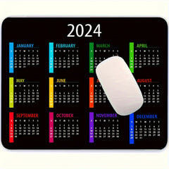 Calendar Mouse Pad Non-Slip Rubber Mat for Office Laptops