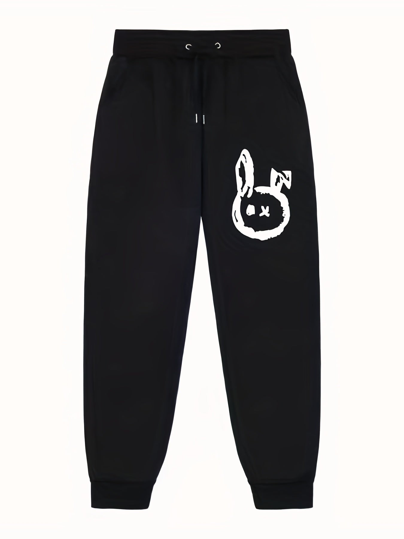 Rabbit Pattern Joggers Loose Fit Drawstring Pants