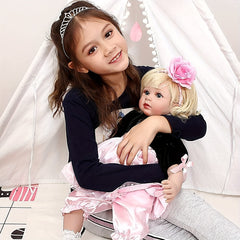 22 Inch Reborn Doll Soft Vinyl Silicone Lifelike Reborn Baby Toddler Toy