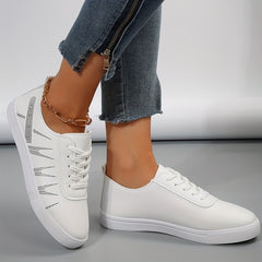 Women's Lace up Low Sneakers Lightweight Outdoor Flats