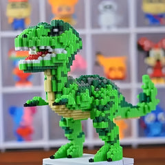 6105pcs Green Dinosaur Building Blocks DIY 3D Puzzle Creative Interlocking