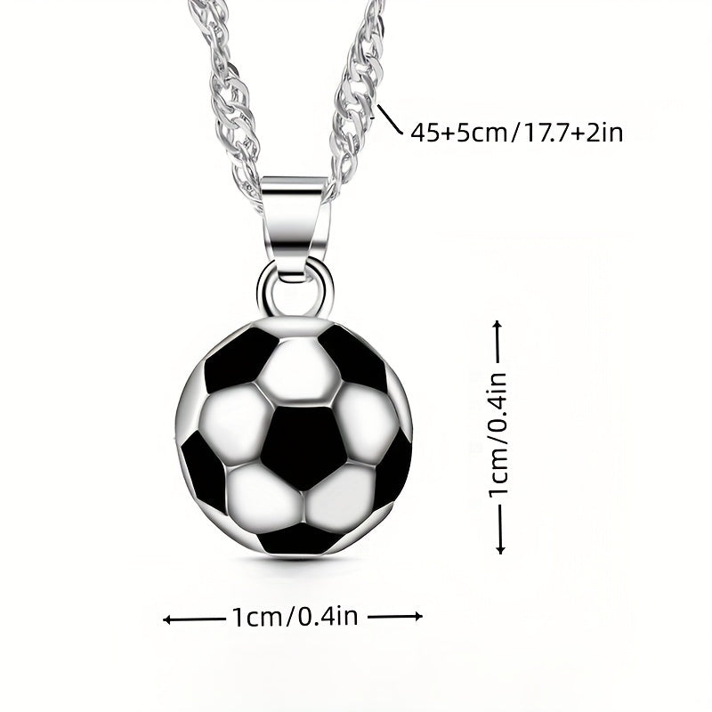 Football Necklace Vintage Sports Fan Pendant Jewelry Gift