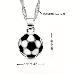 Football Necklace Vintage Sports Fan Pendant Jewelry Gift
