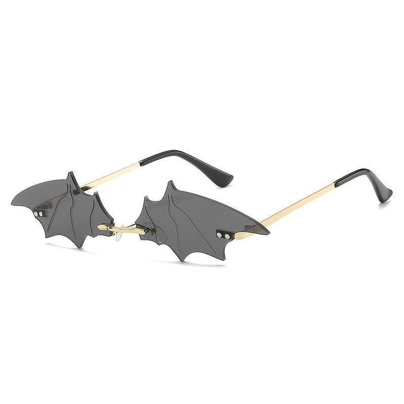 Bat Wings Lens Metal Frame Sunglasses for Christmas Halloween Party