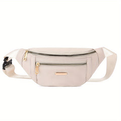 Outdoor Waist Bag Double Zip Crossbody Chest Purse