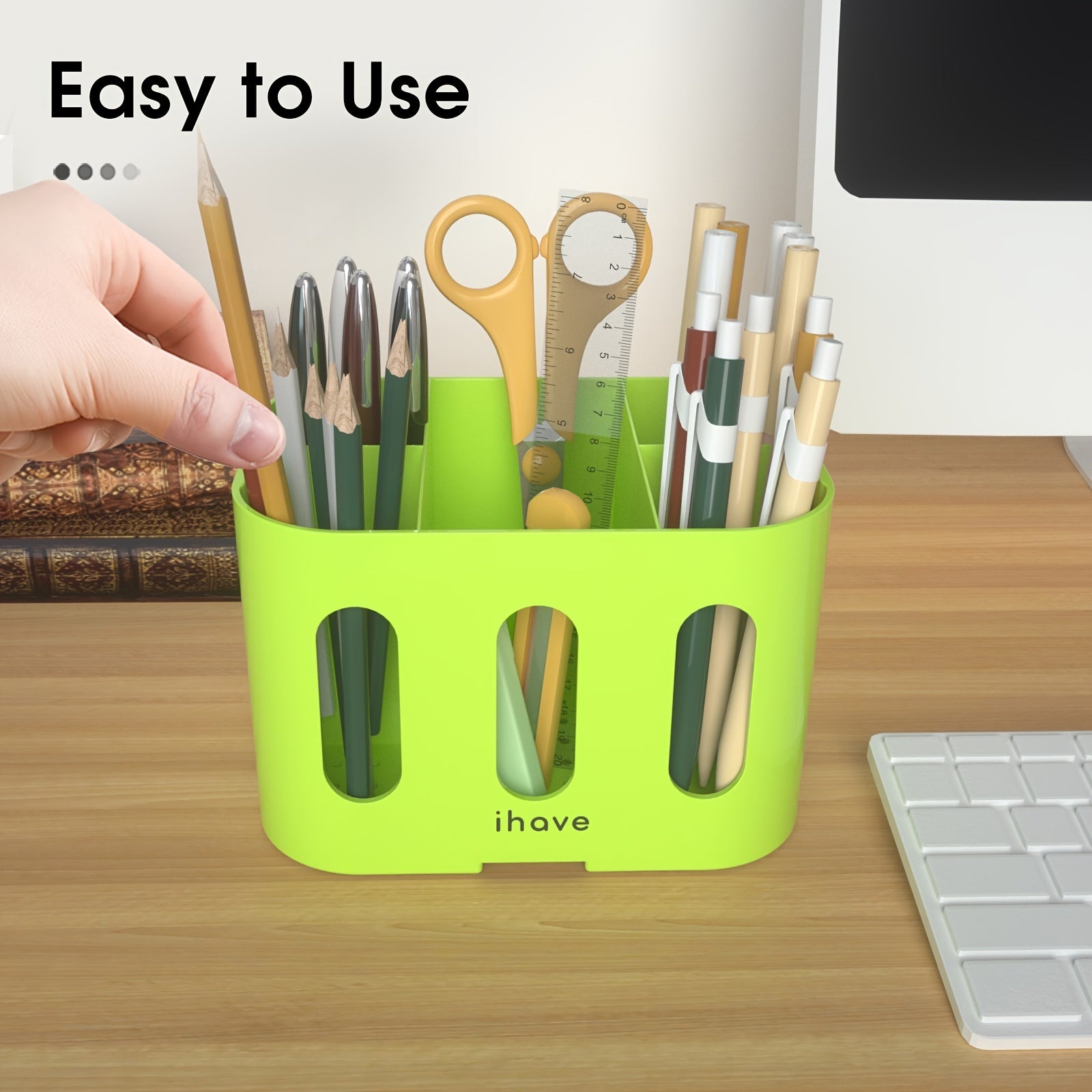 5 Compartment Pen Holder for Desk and Wall