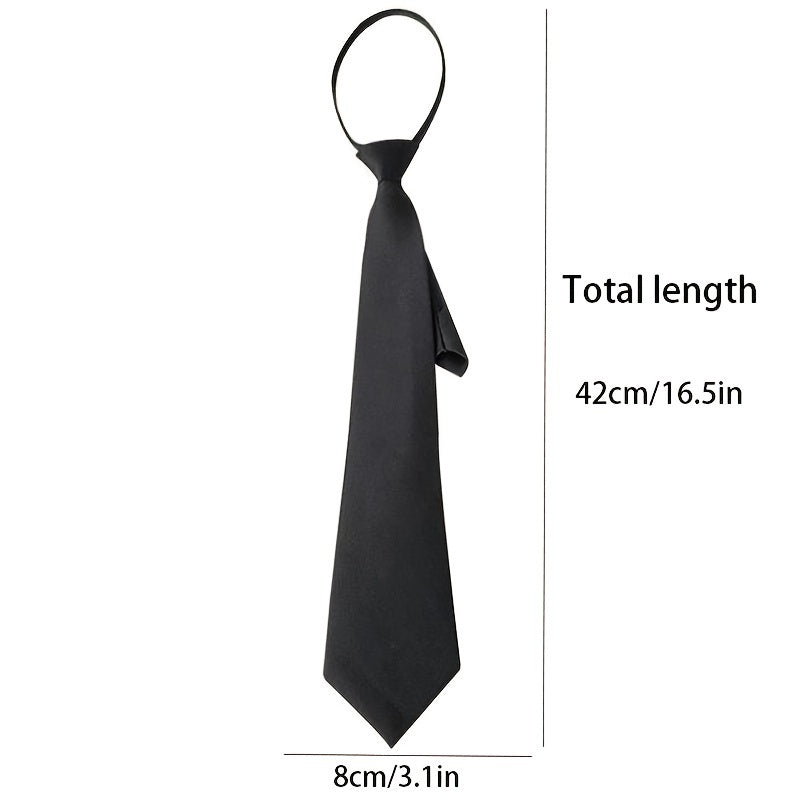 Wide Zipper Tie Graduation Team Safety Student Tie