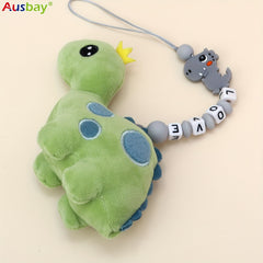 Custom Brown Pacifier Holder - Personalized Baby Pacifier Chain