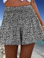Floral Print Shorts Casual Summer Wide Leg Women's Clothing