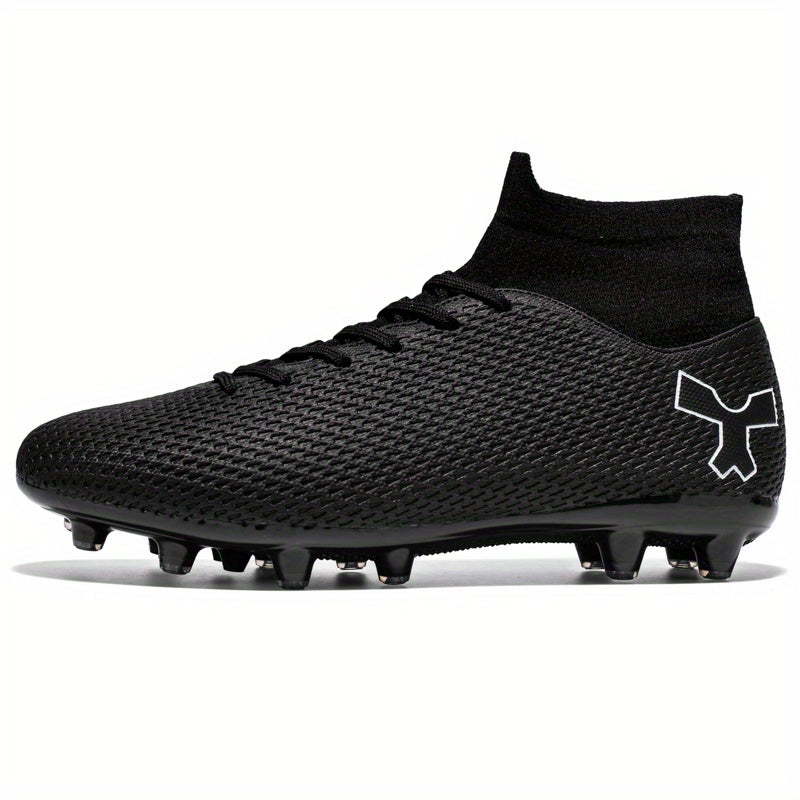 High Top AG Cleat Football Boots for Men Anti Skid Breathable Lace Up Soccer Cle