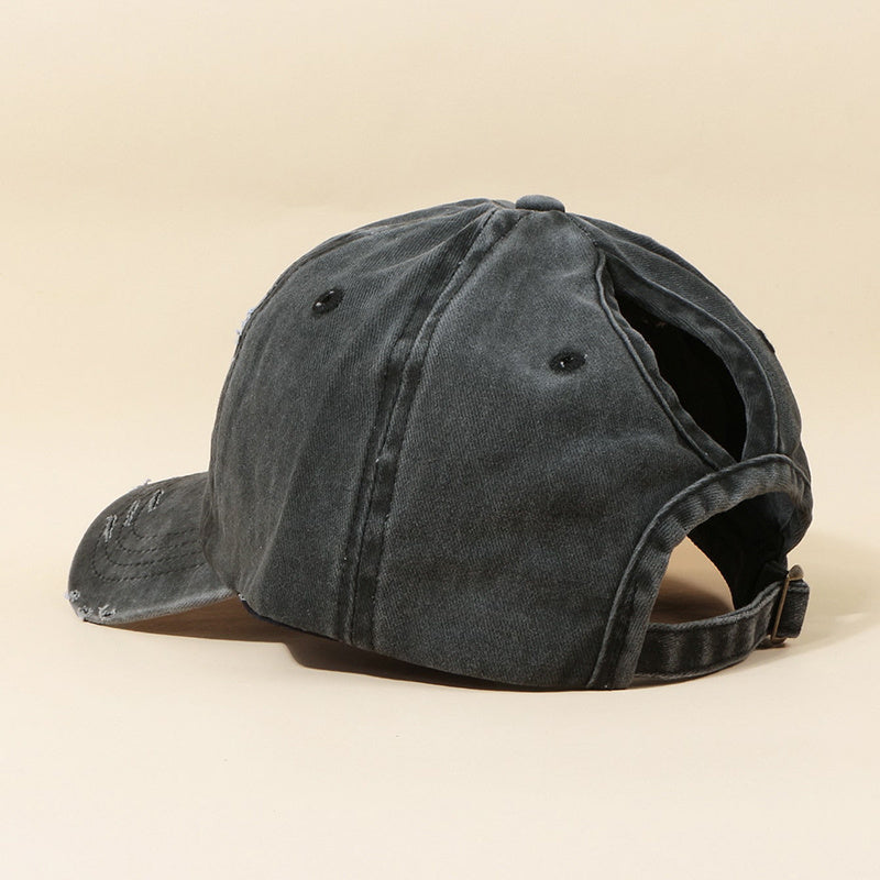 mamlipe Washed Hole Baseball Cap for Men