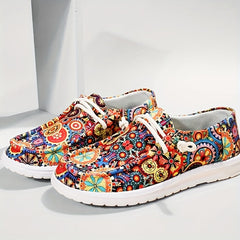Women's Colorful Floral Canvas Low Top Shoes