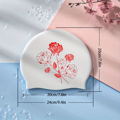 Women's Silicone Swim Cap Large Size Ear Protection