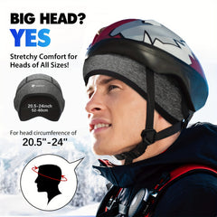 Skull Cap Sweat Wicking Helmet Liner with Ear Covers for Riding Cycling Running