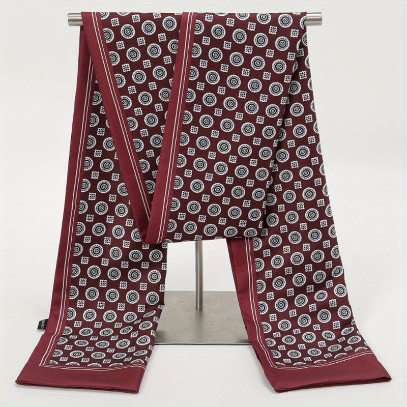 Men's Printed Twill Double Layer Scarf