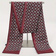 Men's Printed Twill Double Layer Scarf