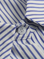 Stripe Print Button Up Long Sleeve Blouse