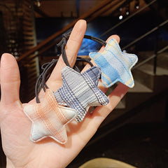 10pcs Plaid Star Hair Tie Bands for Girls