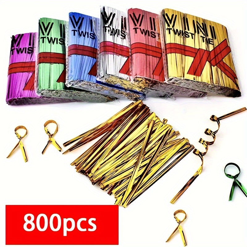 800pcs Metal Wire Tie Candy Baking Gift Packaging Bag Sealing Tie Rope