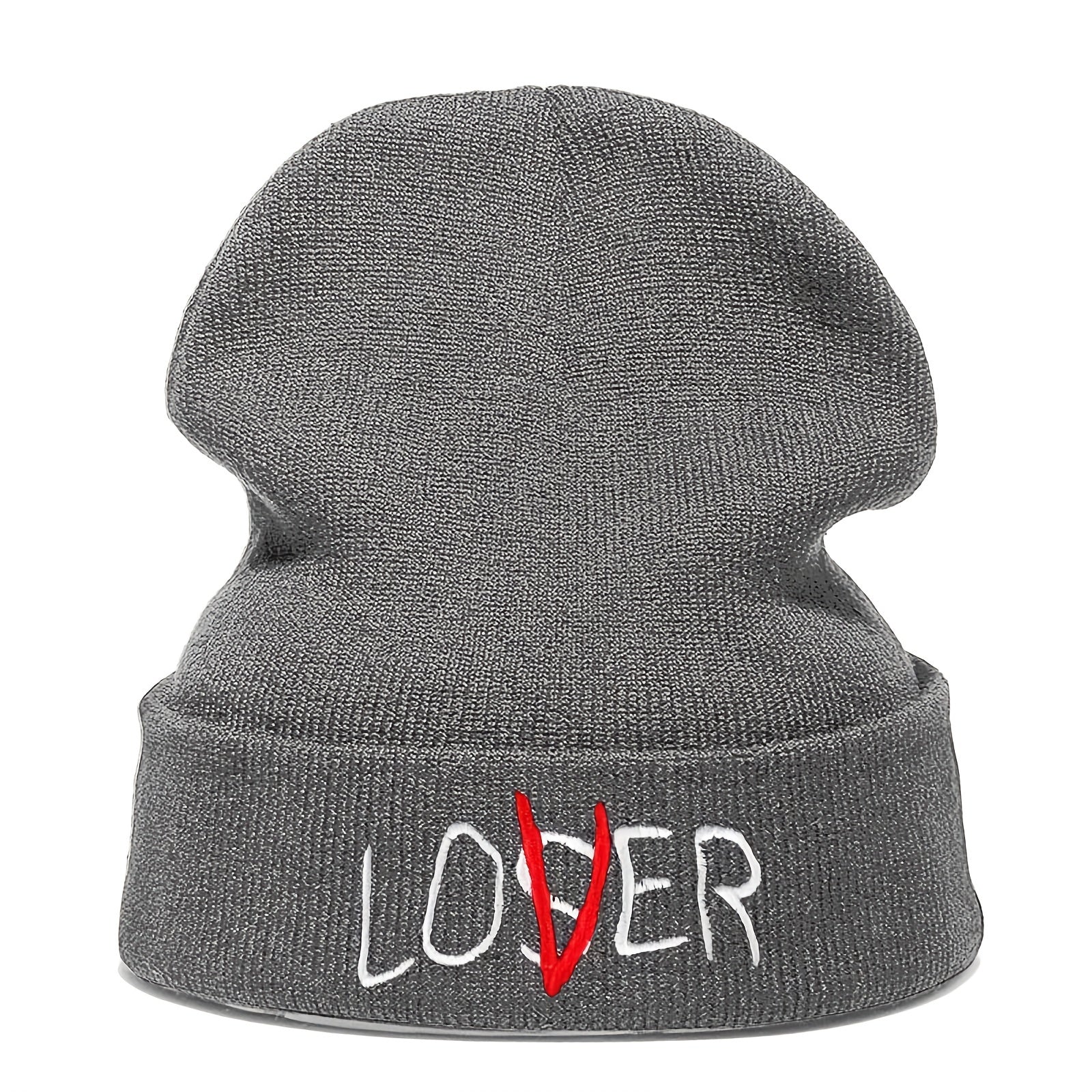 Men's Winter Knitted Embroidered Beanie Hat for Thermal Warmth