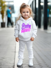 OERYUI 2pc Activewear Set SCARY NIGHT Print Hoodies Pants Set