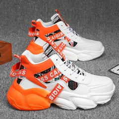 Men's Chunky Shoes Non Slip Lace Up Casual Sneakers For Outdoor Activities