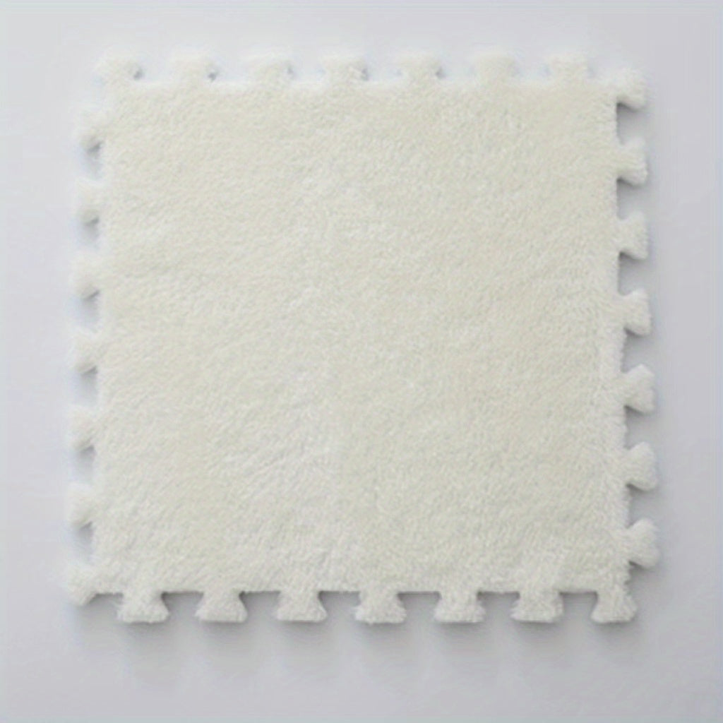 10pcs Bedroom Rug Splicing Mat Living Room Floor Rug Washable Cut