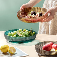 Large Fruit Bowl for Kitchen Counter Centerpiece Brown Grey Green