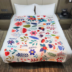 1pc Soft Flannel Casual Blanket for Home Outdoor Travel Camping Office Sofa Nap