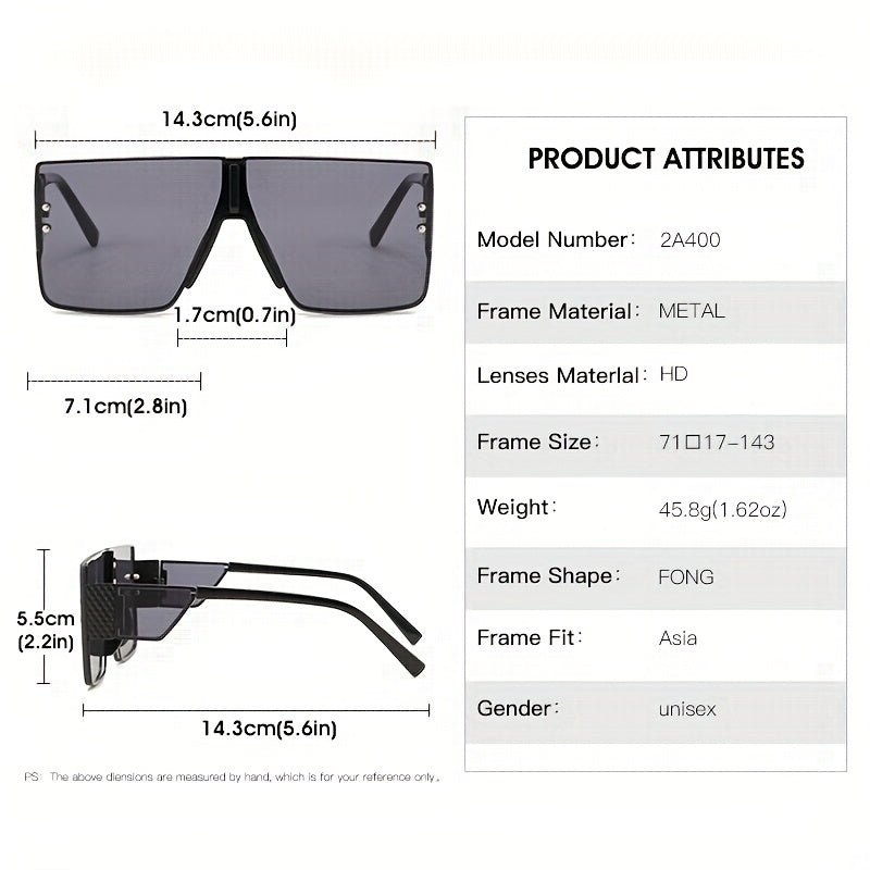 Men's Large Square Sunglasses for Driving Outdoor