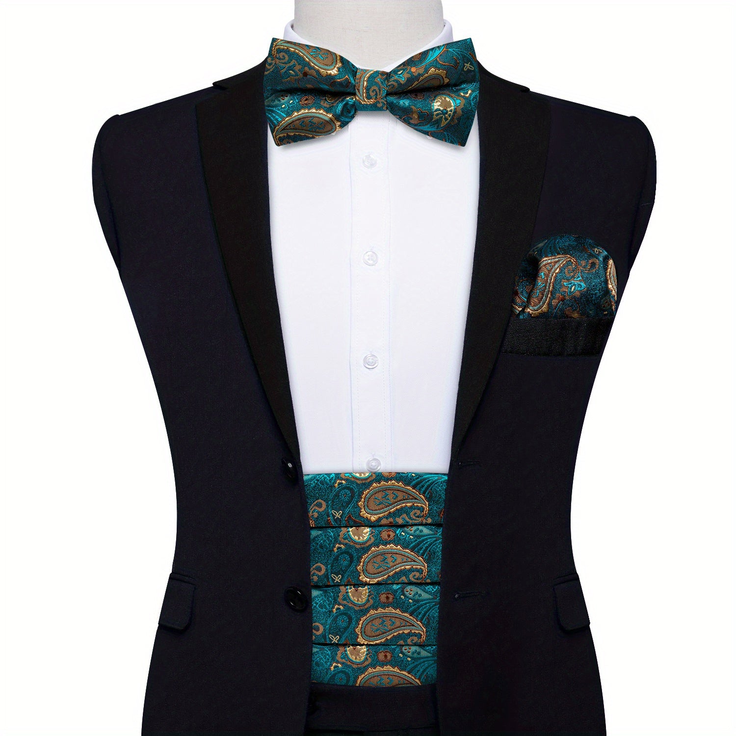 Classic Silk Solid Cummerbunds For Men Tuxedo Formal Dresses Vintage