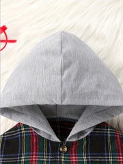 Baby Boys Plaid Shirt Hoodie for Spring and Autumn