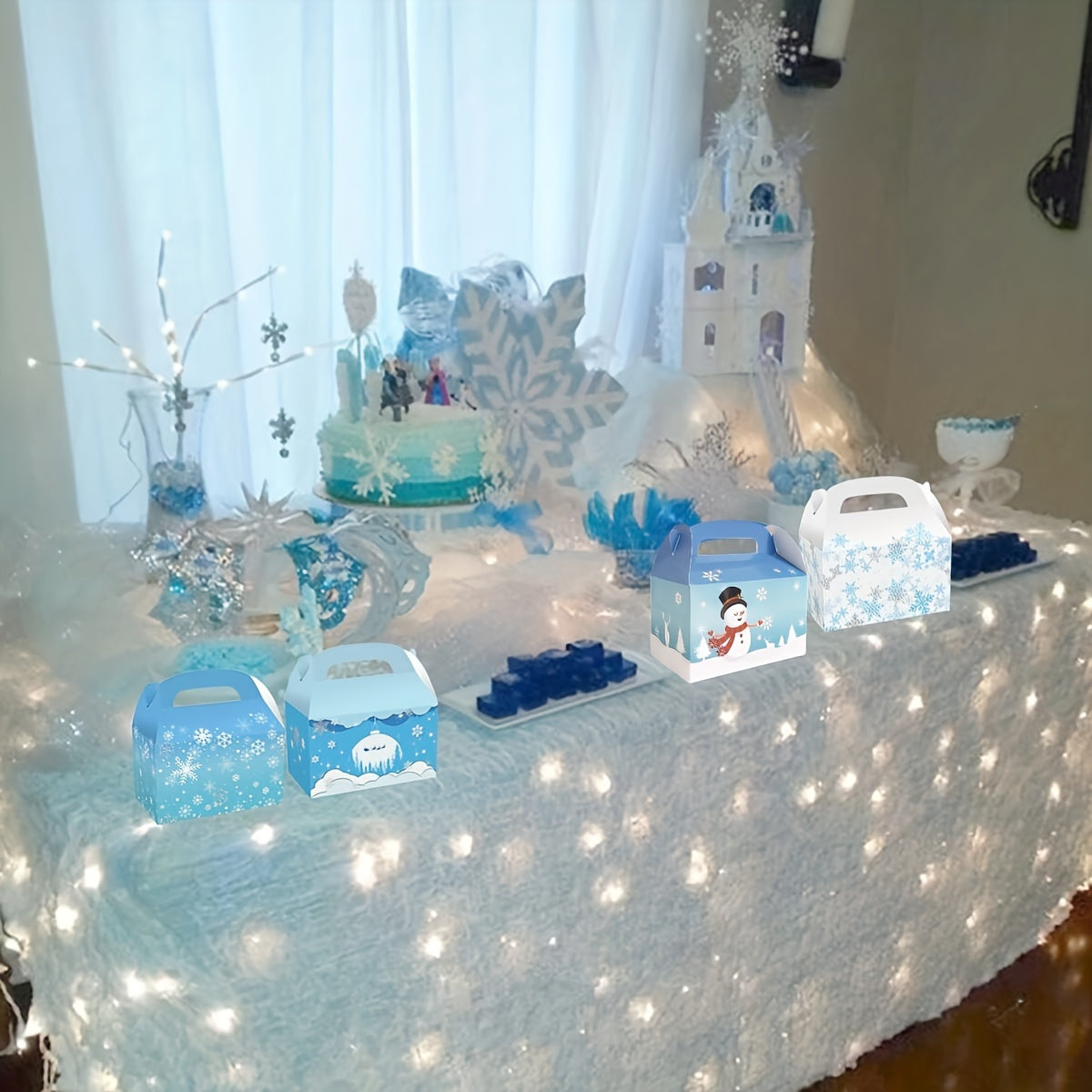 12pcs Snowflake Snowman Gift Boxes Christmas Thanksgiving Year Gift