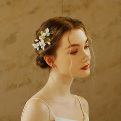 Crystal Flower Bridal Hair Comb Headdress Wedding Dress Headpiece