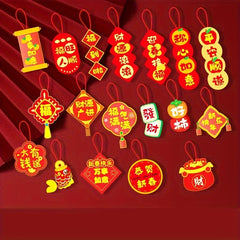 18PCS Spring Bonsai Decorations Set Year Pendant Desktop Accessories