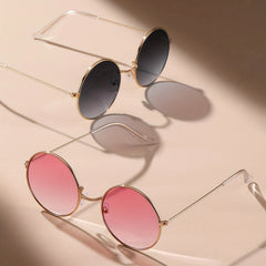 Ombre Lens Sunglasses Metal Frame UV400