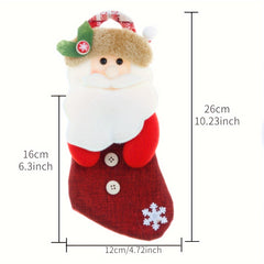 Christmas Santa Claus Socks Tree Pendant Gift Bags Holiday Party Candy Bags