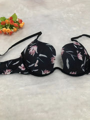 Floral Print Comfy Push Up Bra