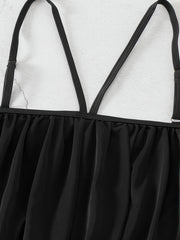 Colorful Tassel Trim Cold Shoulder Cover Up Dress