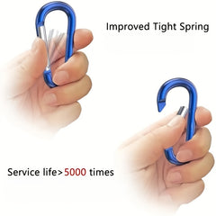 6pcs D Carabiners Waterproof Hanging Buckles For Climbing Hiking